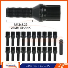 20Pcs + 1 key 12x1.25 Wheel Lug Bolts 28mm Shank For Jeep Renegade Dodge Dart