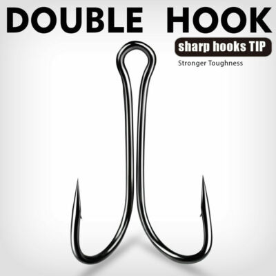 double barb fishing hook Fathom Trolling Lance Stainless Hookset Fathom Offshore Double Barb Round Bent Hook