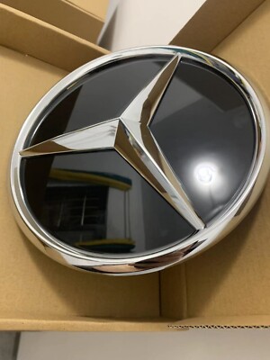 Front Grille Mirrored badge Chrome Star Emblem LOGO For 06-14 Benz W204 B-C-GLK