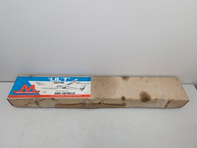 Vintage Midwest Products  Co. LIL T Sailplane Air Plane Balsa RC Kit - As Is