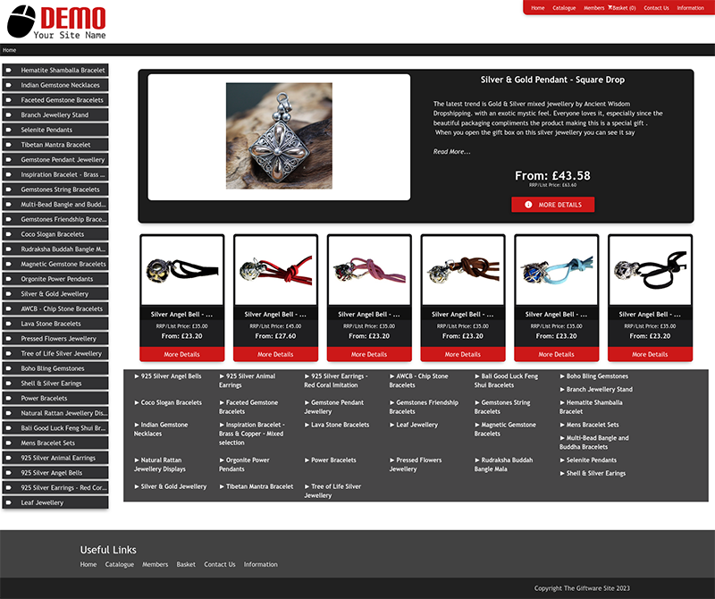 Jewellery Dropshipping Shop FULLY Stocked UK Store website eBay