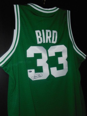 larry bird signed jersey framed