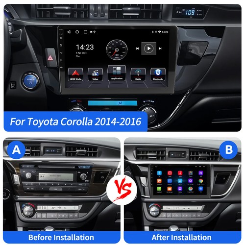 10" Android 14 Apple Carplay Car Stereo GPS 4+64G For Toyota Corolla 2014-16 US - Bild 4 von 13