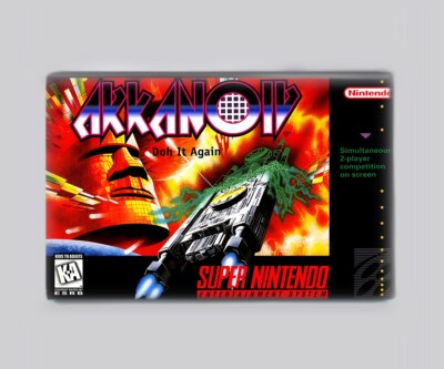 ARKANOID DOH IT AGAIN / SNES - 2''x3'' FRIDGE MAGNET (retro super nintendo