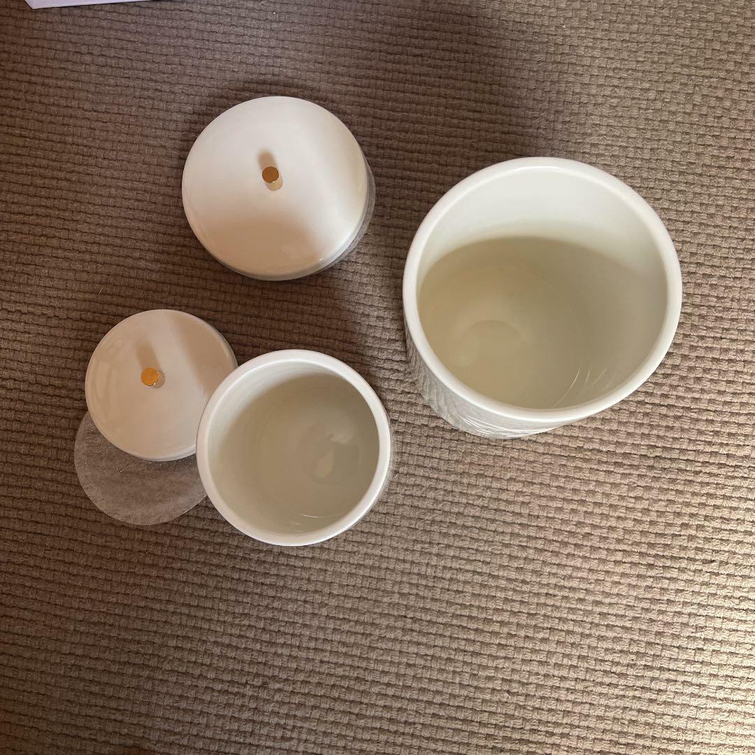 Guerlain Ceramic Jar Storage Case Small Large 2 Set Cosmetic