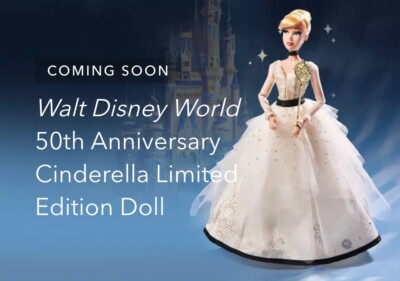 2021 LIMITED EDITION Walt Disney World 50th CINDERELLA 17'' LE Doll NIB