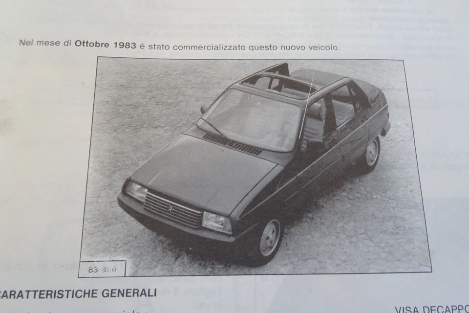 manuale allegato Citroen Visa Super e decapottabile VD SERIE VG versione D - Immagine 3 di 4