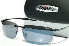 NEW REVO DESCEND Z Satin Black Rimless POLARIZED Grey Lens Sunglass 1170 01 GY