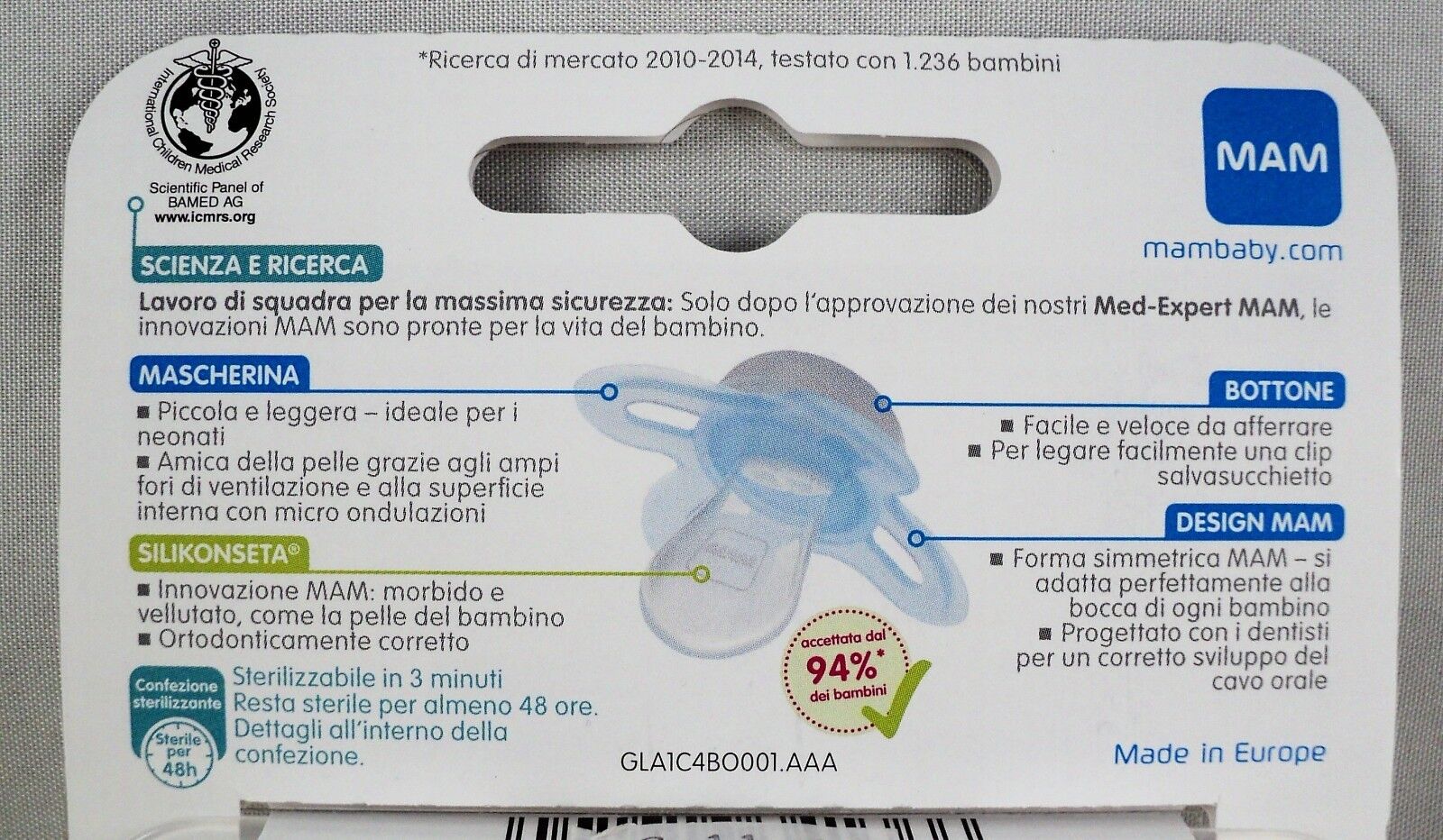 MAM Start Nanò N°2 Pacifiers Months 0-2 White Grey Bear dot Penguin + Box