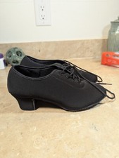 Ladies Trainer Sneaker Dance Shoes Mid Heel Soft Sole Ballroom Size 6/7