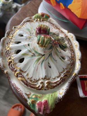ZSZ NOVE ITALY.1930's Porcelain/Pot/dish With Lidunique