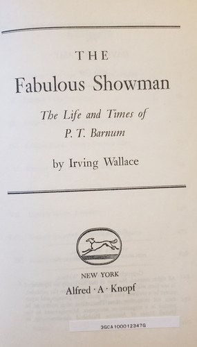 "The Fabulous Showman" P.T. Barnum by Irving Wallace, 1959 1stEd Hc Collectible - Picture 4 of 15