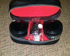 Vtg Lentar Camera Lens & Case/ Telephoto & Wideangle for Instamatic 300/400