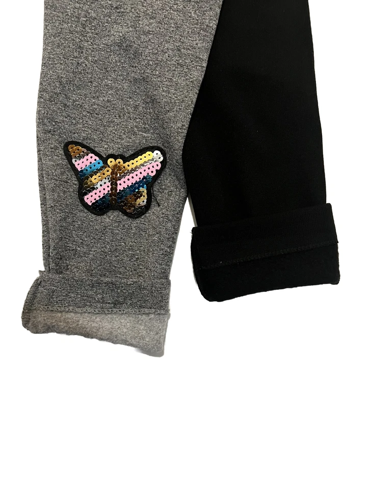 ¡NUEVO CON ETIQUETAS! Paquete de 2 leggings Star Ride para niñas pequeñas talla 4T gris-negro Foto 4 de 4