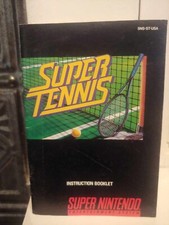 SUPPER TENNIS Nintendo SNES Game Original 1991 Instruction Manual Booklet ONLY