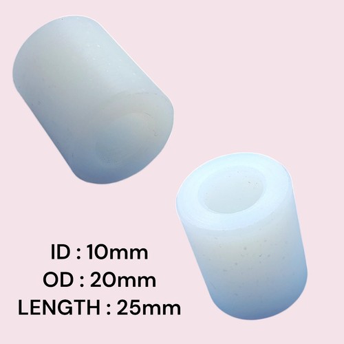 Distanziale cespuglio nylon 10 mm distanza rondella standoff boccole rotonde tubo collare alzatubo - Foto 26 di 35