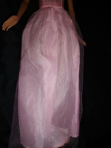 Barbie Puppengröße markenlose rosa Kleid trägerlose - Bild 5 von 10