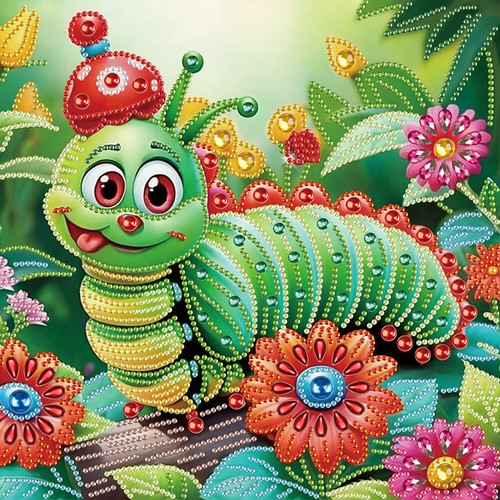 5D DIY Partial Special Shaped Drill Diamond Painting Funny Bug Decoration - Photo 25/36