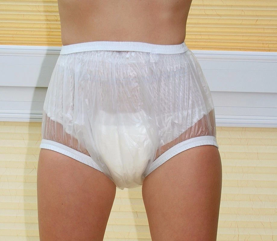 PVC Incontinence Diaper Rubber Underwear Adult Baby Clear