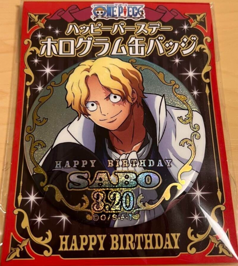 ONE PIECE Can Badge Sabo Birthday Hologram | eBay