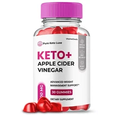 Pure Keto Luxe ACV Gummies, Max Strength Formula, Made in USA (1 Pack)