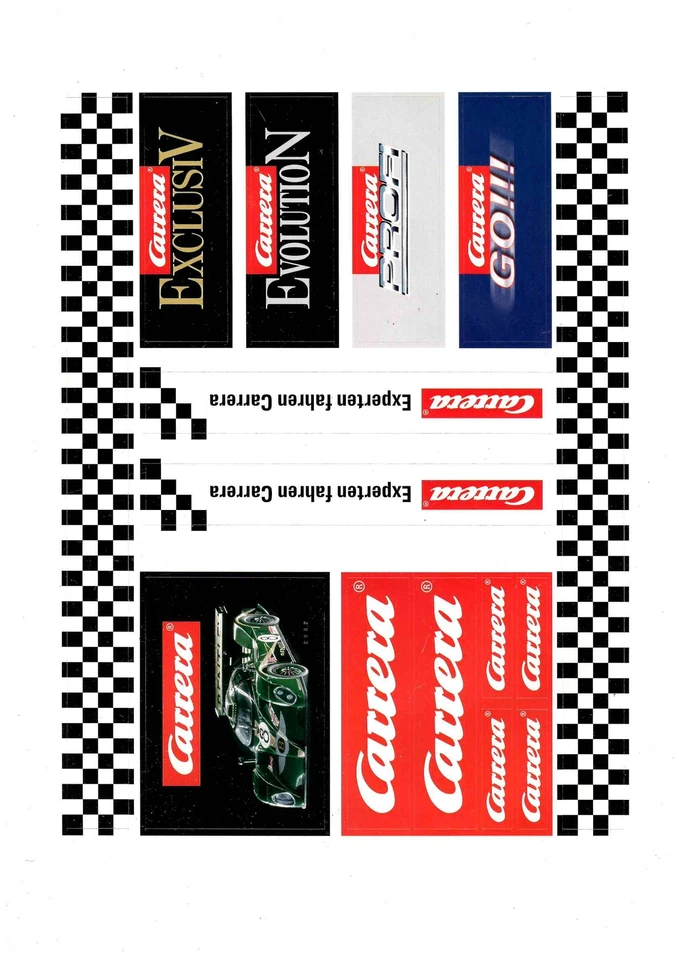 Carrera Promotion Sticker1 Stickerbogen Din A4 Design Bentley