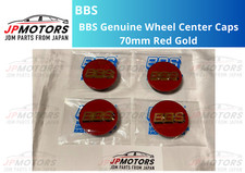 Bbs Wheel Center Caps 70mm Genuine Emblem Red Gold 3d Logo P5624099 Set 4pcs