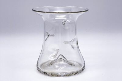 Vintage Dekanter aus Glas, mundgeblasen | Handmade | 11 x 16 cm