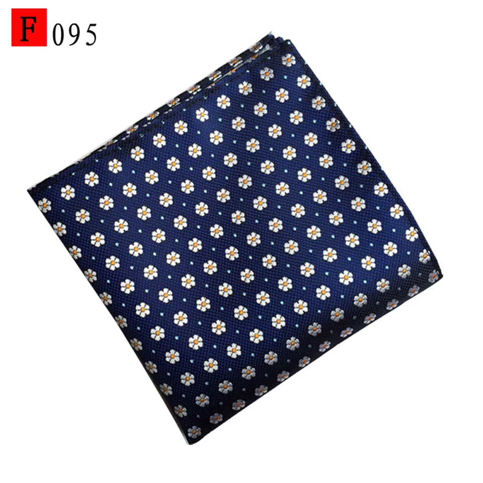 Men’s Business Pocket Square Paisley Polka Dots Print Handkerchief Wedding Party - Image 4 of 4
