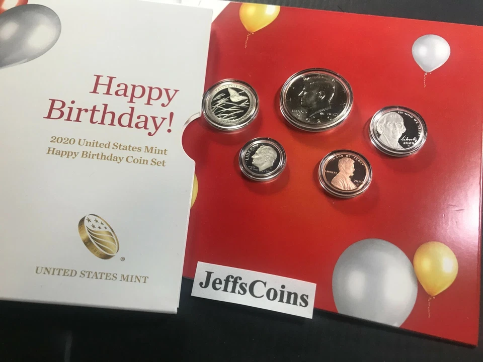 2017 S PROOF Happy Birthday Set Gift Dime Cent 5 Coin 17RE US Mint MODIFIED Half - Image 3 of 4