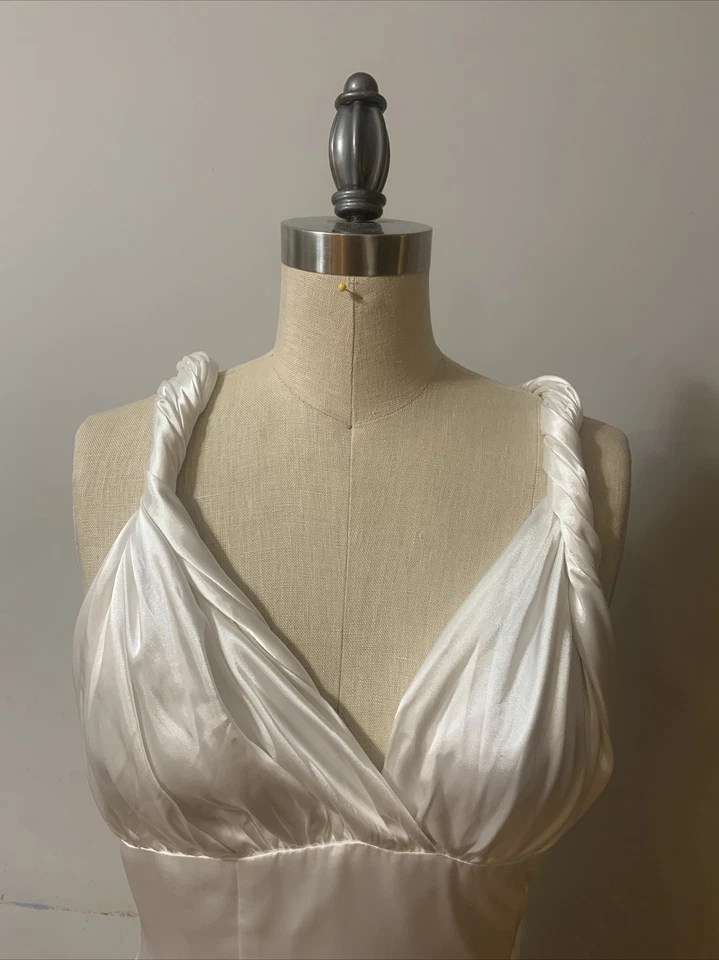 Vestido de novia Moonlight vestido convertible blanco sedoso vestido talla 10 nuevo 80% de descuento Foto 3 de 4