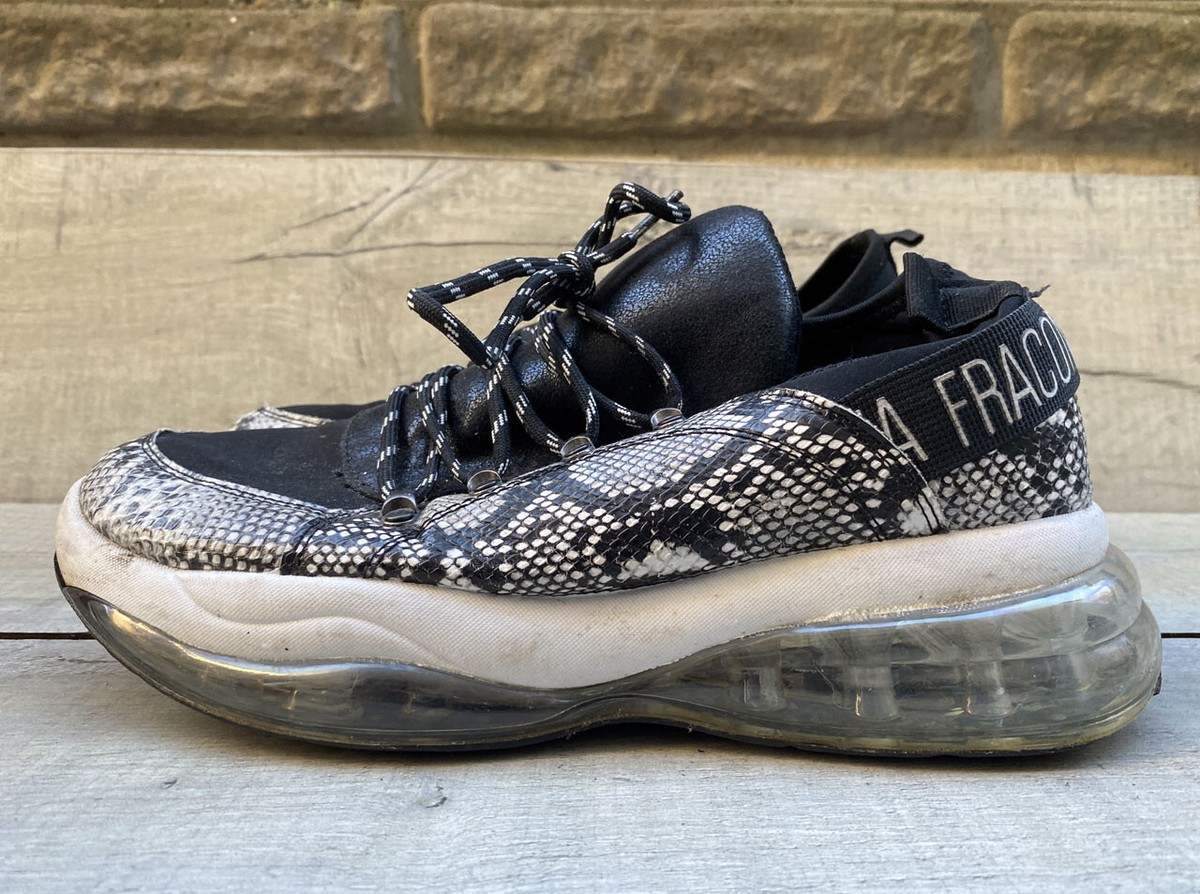 Womens FRACOMINA Italy Chunky Mono Snake Print Leather Fashion