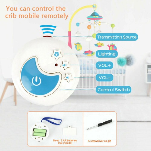 Baby Mobile Crib Nursery Music Light Galaxy Projection Music Box 108 Songs Toys - Bild 10 von 11