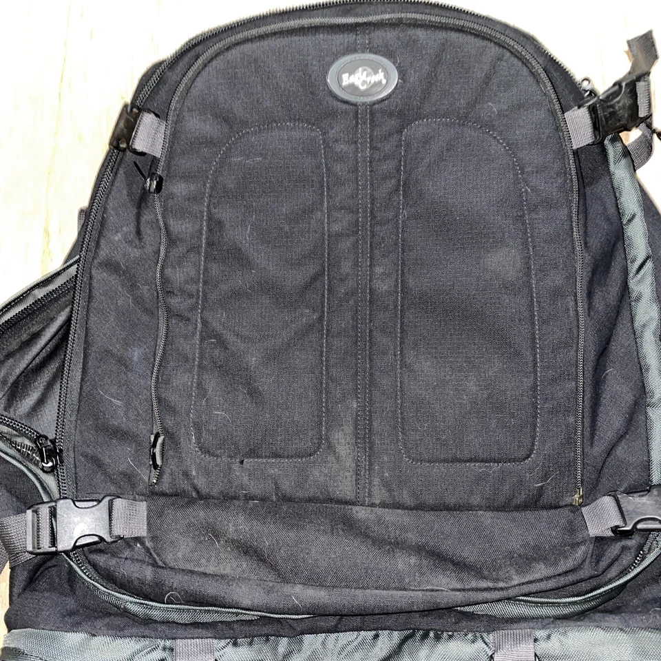 Equipamento de viagem vintage Eagle Creek bagagem preta mochila caminhada acampamento costas duras - Imagem 3 de 4