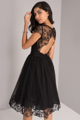 Chi Chi London Premium Lace Dress Cut Out Back Size UK8 EUR36 US4  