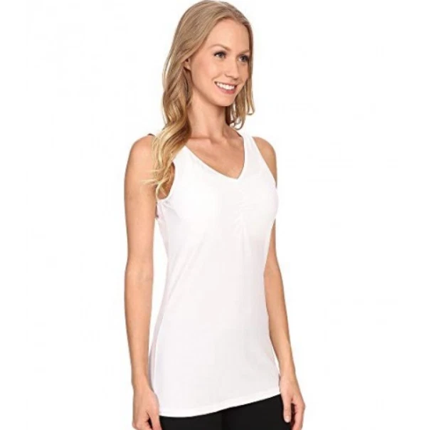 Camiseta sin mangas ExOfficio L130337 blanca Give-N-Go para mujer talla XS Foto 4 de 4