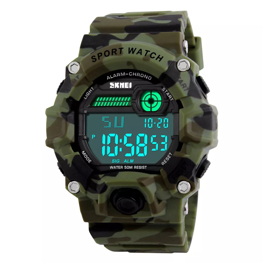 Skmei army best sale watch