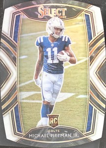 2020 Panini Select Football Club Level #262: Michael Pittman Jr. White Die-Cut