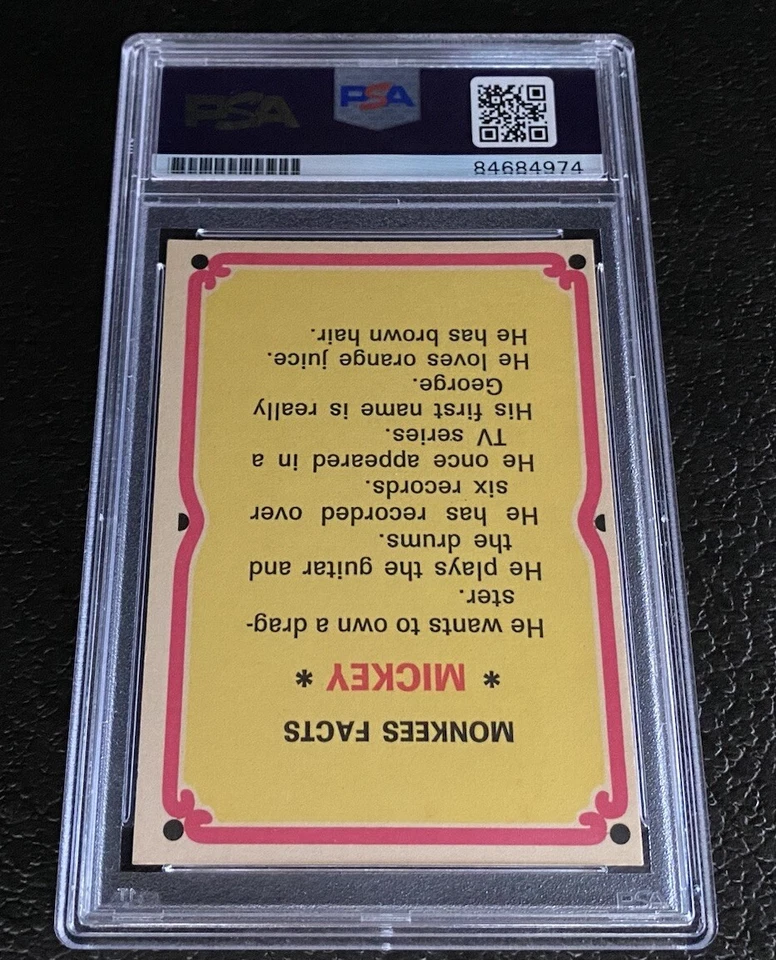 Micky Dolenz Signed 1967 The Monkees Donruss PSA Auto Autograph #11-C Band Card - Image 3 of 4