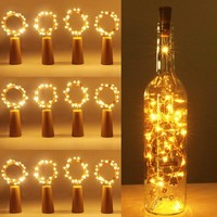 Flaschenlichter Korken Lichterkette 20 LED 12 StüCk Warmweiß