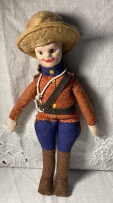 Vintage Handmade Copy Of Norah Wellings  RCMP Soft Doll OOAK Similar/Different