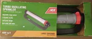 Ace 7139231, Turbo Oscillating Sprinkler, Large Coverage, 4000 sq. ft.