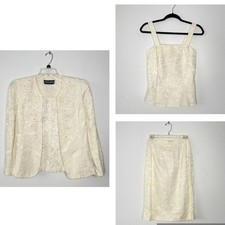NWT Vintage Jessica Howard 3-Piece Suit Blazer Top & Skirt Size 6 Made in USA