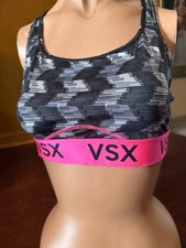 VSX Victoria's Secret Racer back Sport Bra - Size Extra Large XL - Pink  Black