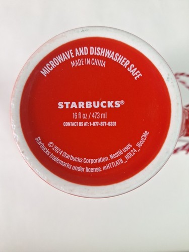 Starbucks 2024 Red Holiday Christmas Ceramic Mug 16oz New - Picture 7 of 7