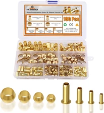 160 PCS Compression Fittings Assortment kit - 4 Sizes (1/4", 3/8", 5/16", 1/2") 