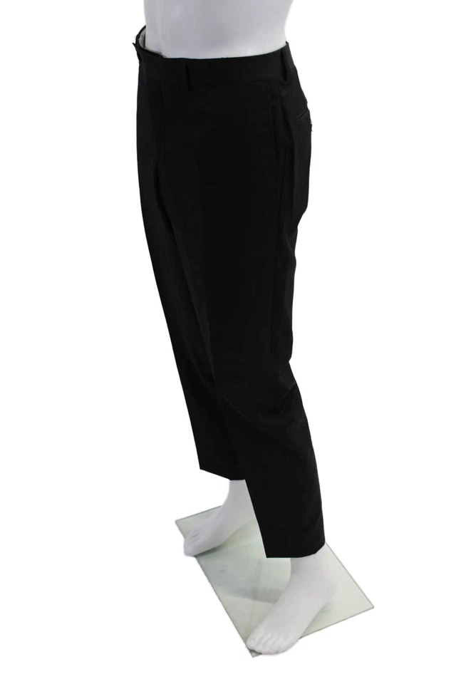 Pantalones Jack Victor Para Hombre de Lana Sin Cordones con Cremallera Abotonados Negros Talla 36 Foto 2 de 4
