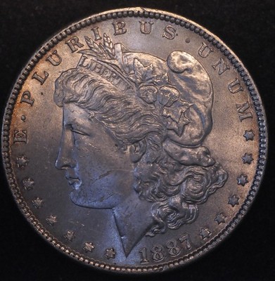 USA Morgan Dollar 1887 Philadelphia .900 Silber (T109)