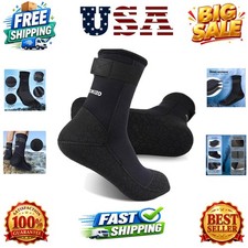 Wetsuit Socks, 3mm Neoprene Sand Proof Beach Booties, Thermal Anti-Slip Divin...