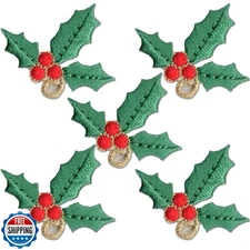 Laughing Lizards Christmas Patches | Iron On Embroidered Applique